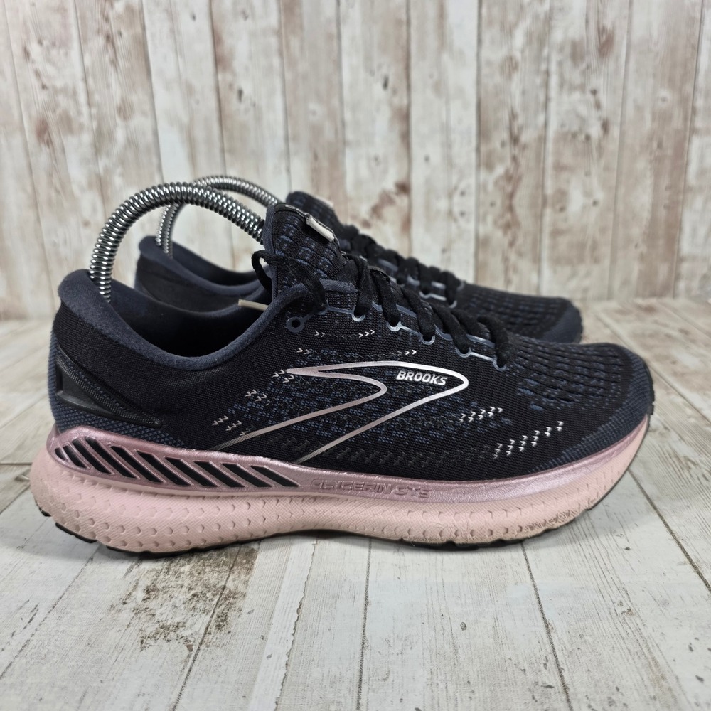 Brooks Glycerin GTS 19 Womens 8 Black Rose Gold Running Shoes 1203441B074
